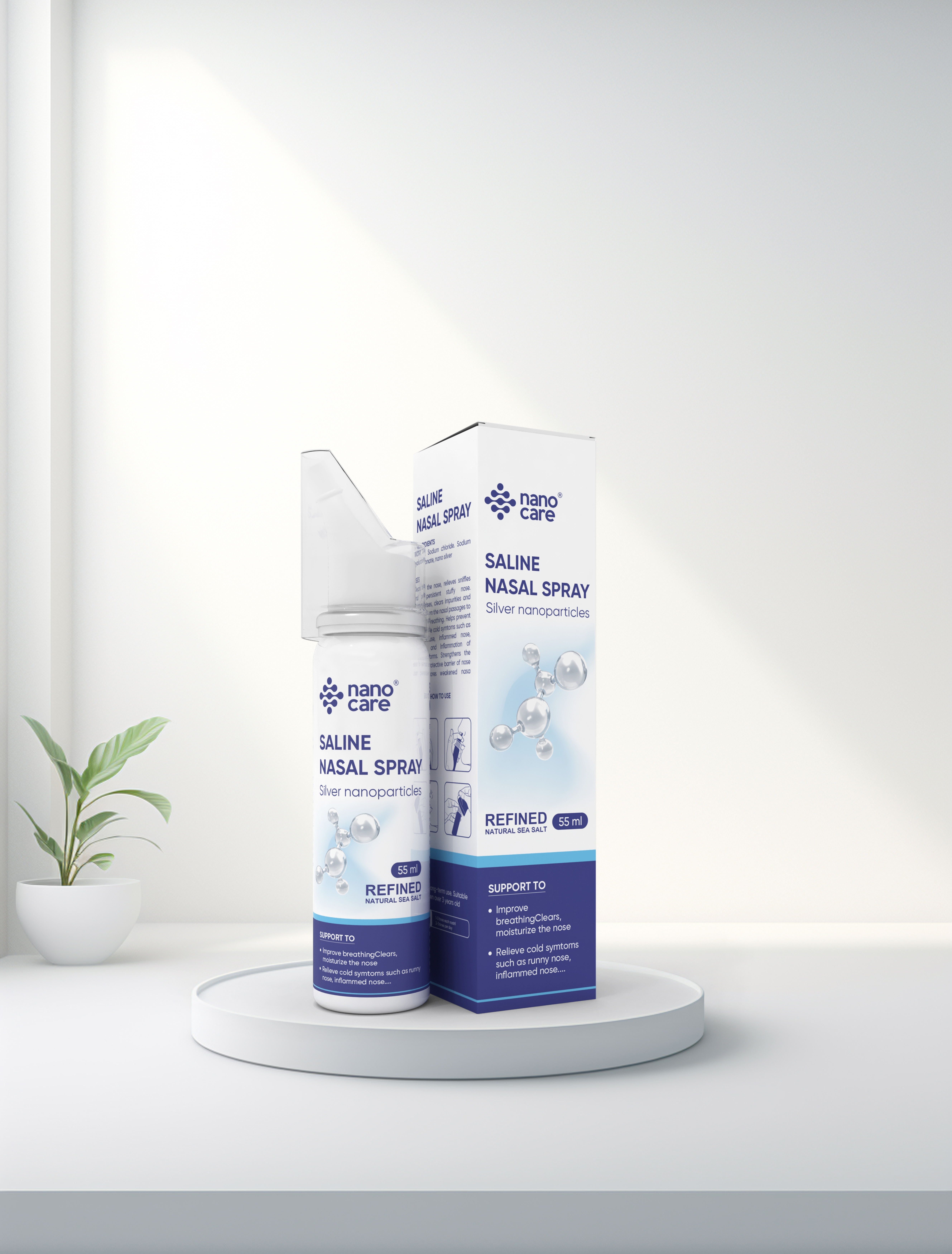 Saline Nasal Spray with Nano Silver